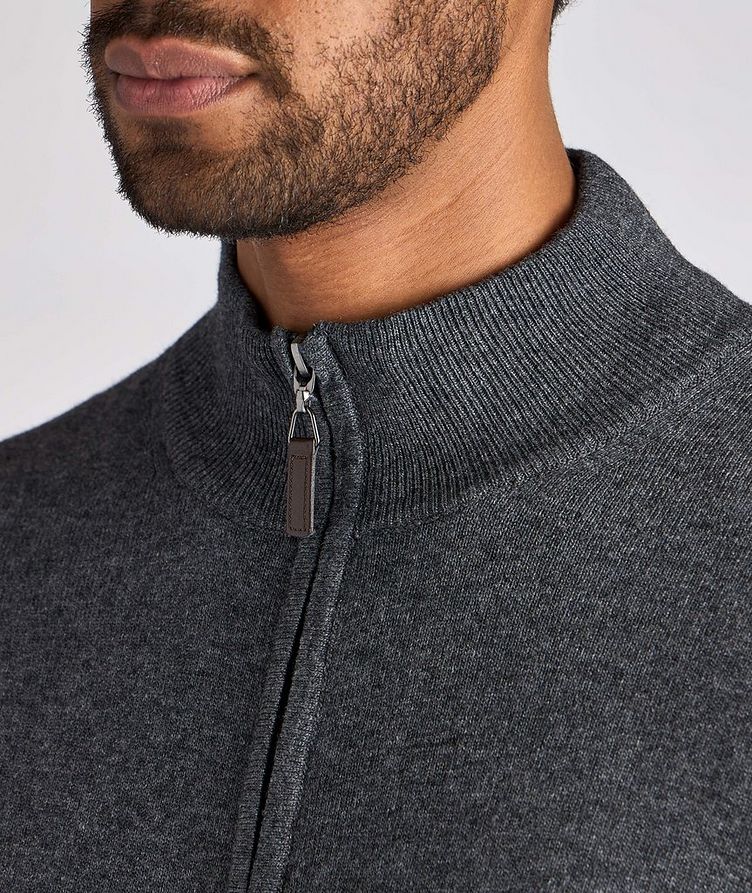 Zip-Up Wool-Blend Sweater image 4
