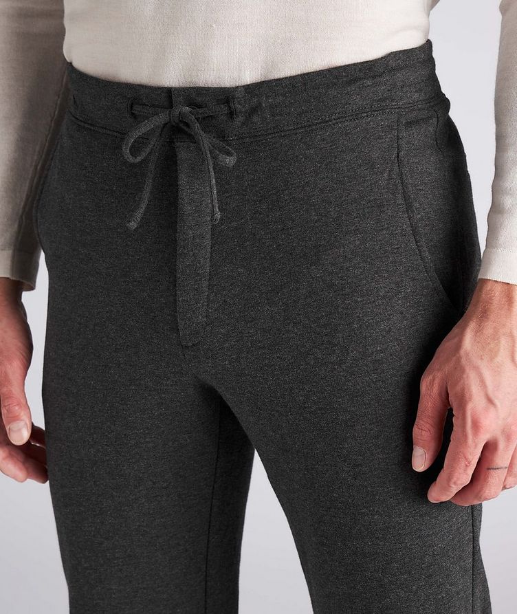 Drawstring Stretch-Cotton Fleece Pants image 3
