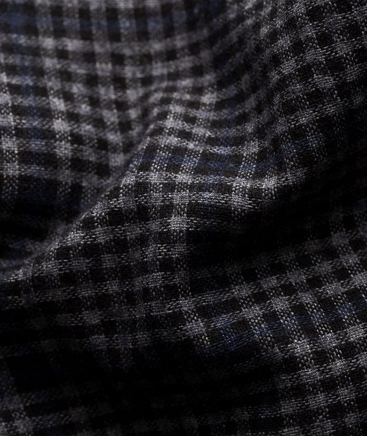 Veste-chemise en coton, laine et cachemire à carreaux image 5