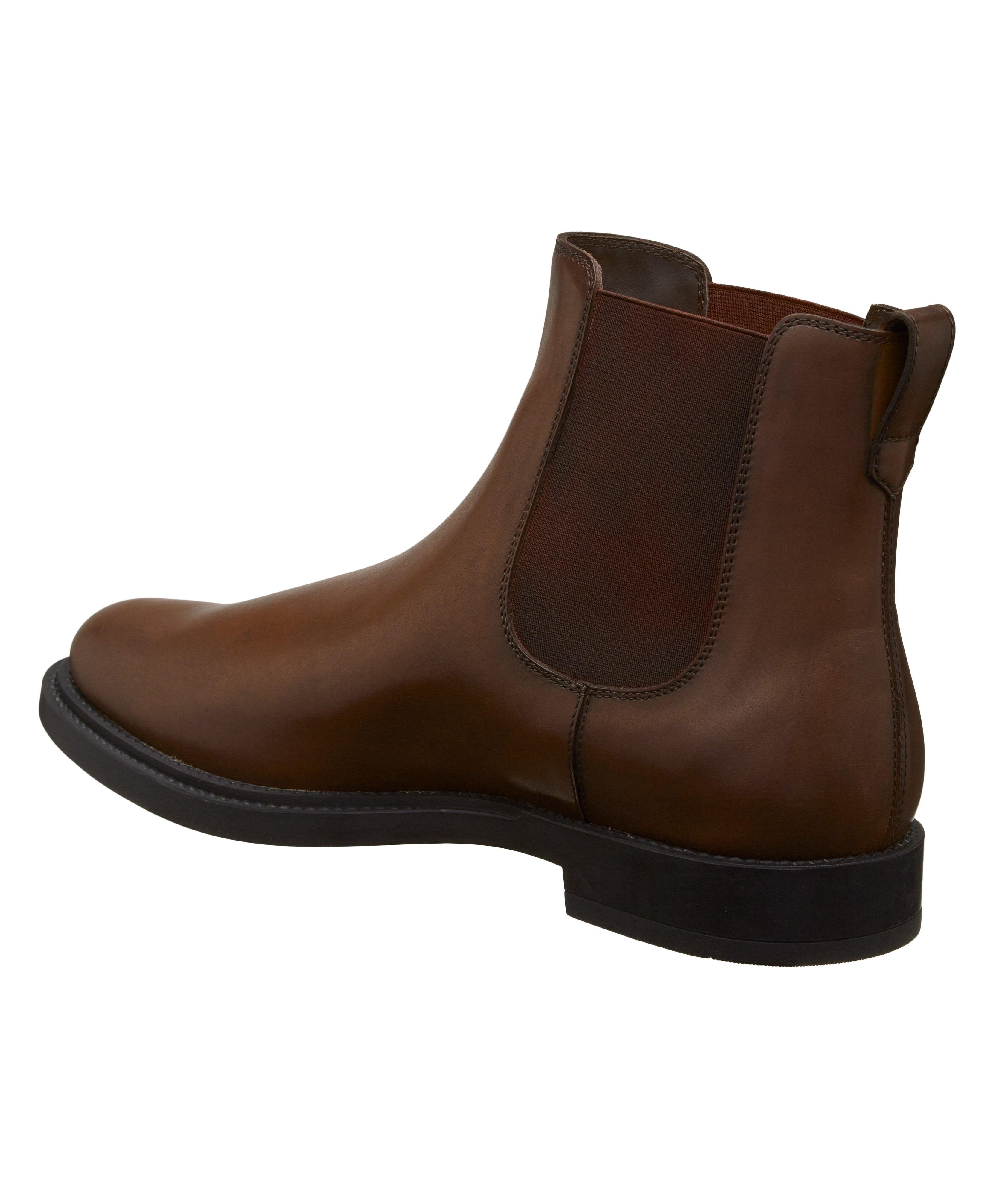 Botte sans lacet en cuir brossé image 1