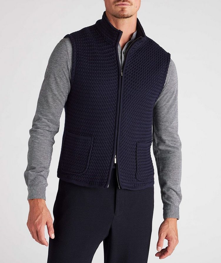 Eco-Tech Bubble Knit Wool Vest image 1
