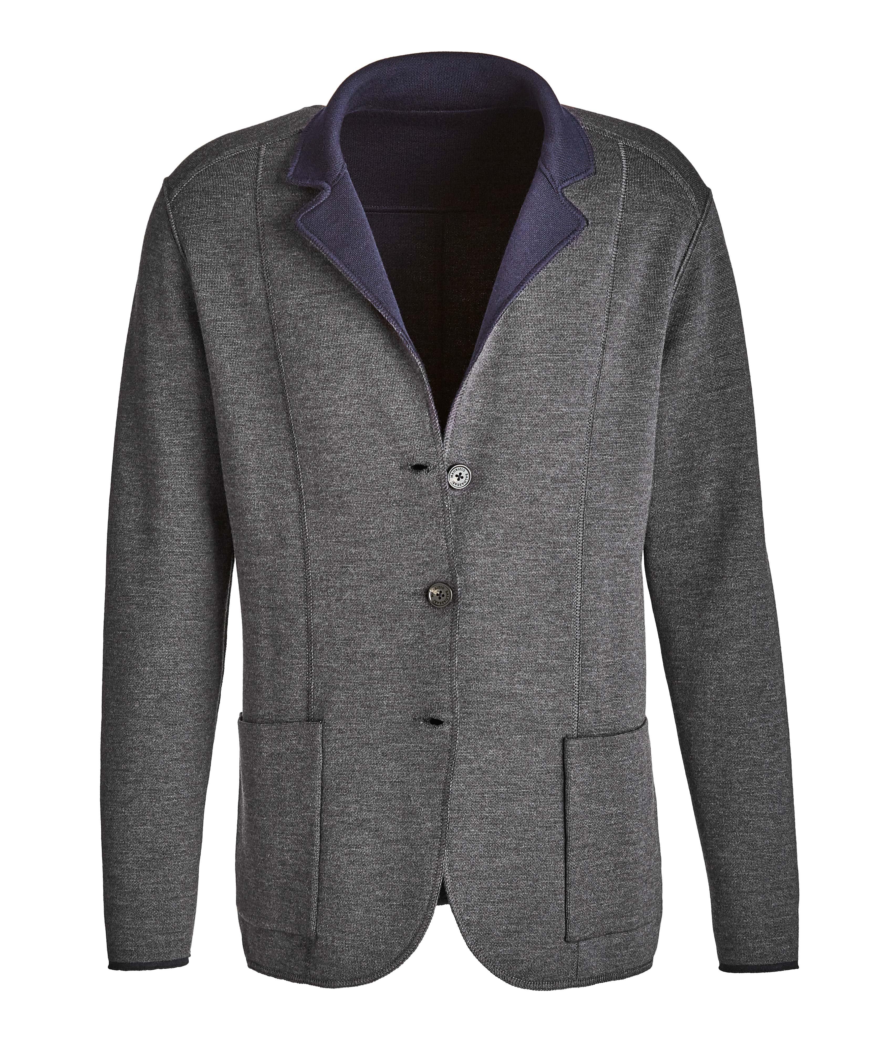 Reversible Knit Wool Swacket image 1