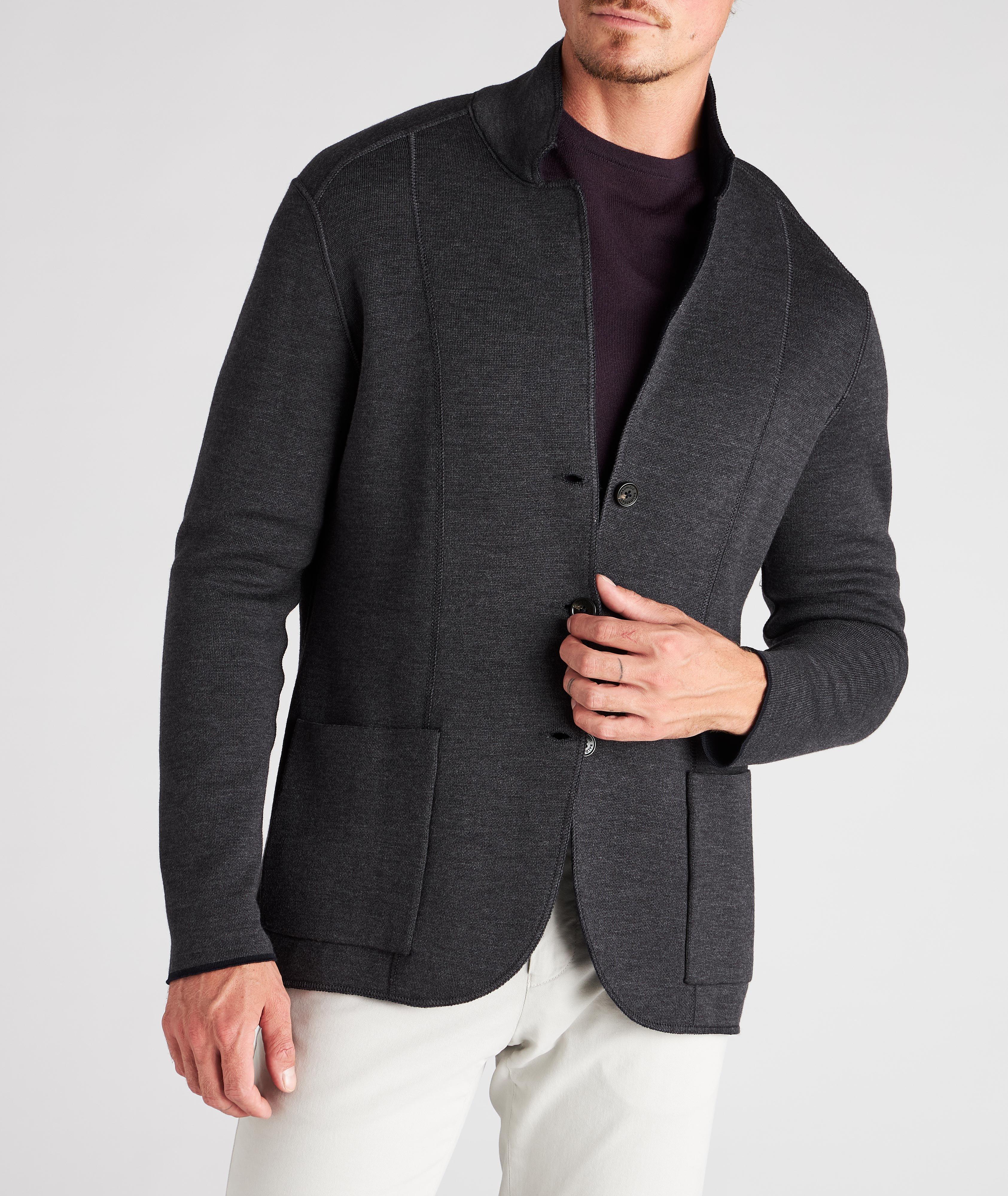 Reversible Knit Wool Swacket image 8