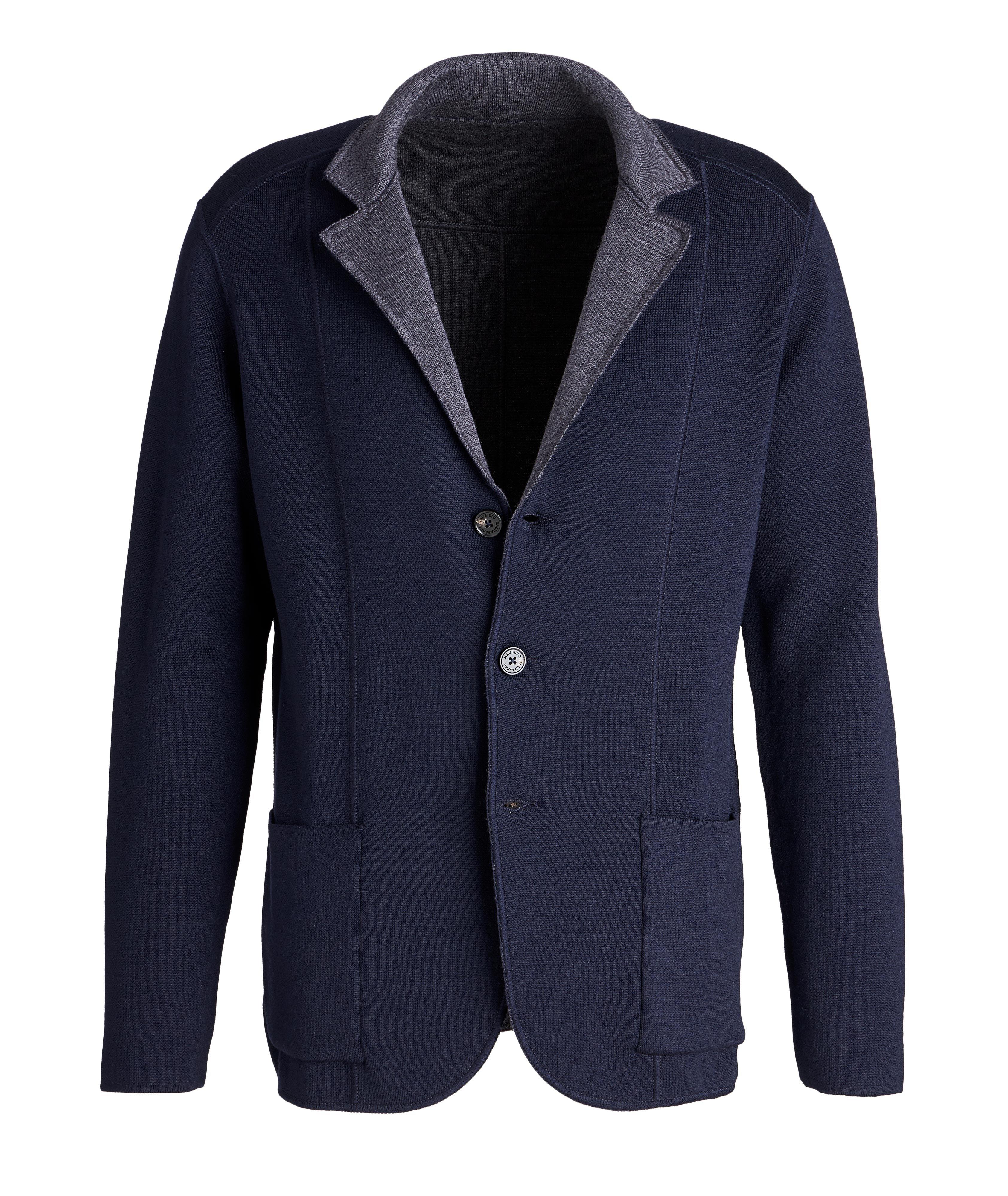 Reversible Knit Wool Swacket image 0