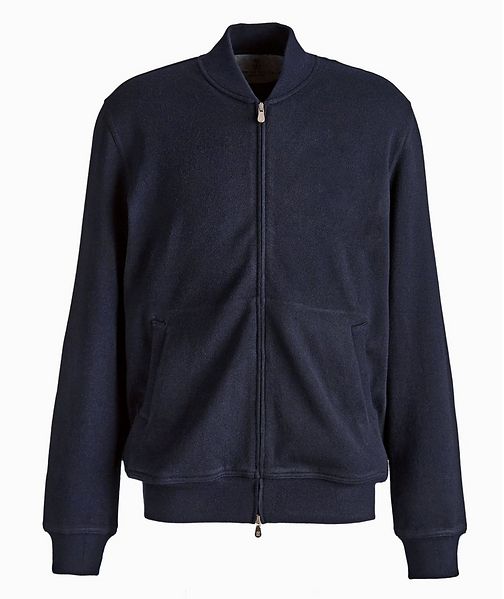 Brunello Cucinelli Zip-Up Cashmere-Cotton Sweater