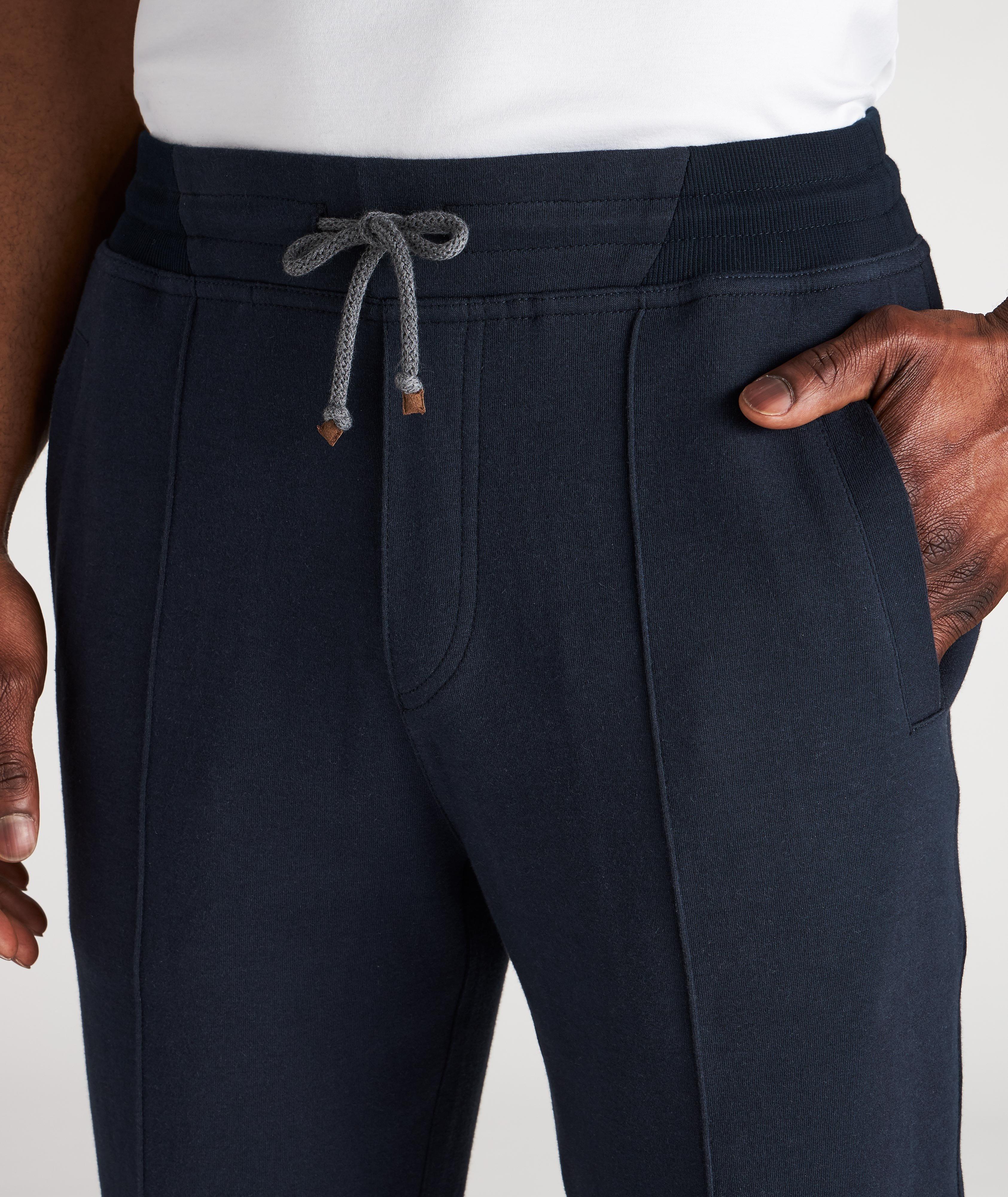 Pantalon sport en coton à cordon et à plis image 3