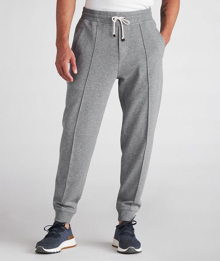 Cotton Pleated Drawstring Joggers image 1