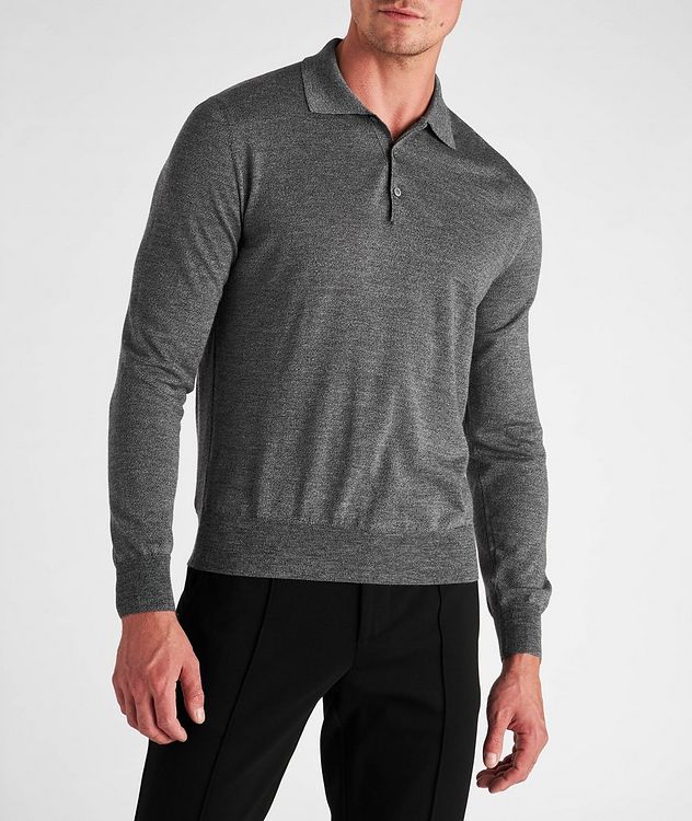 Long-Sleeve Wool Polo picture 2