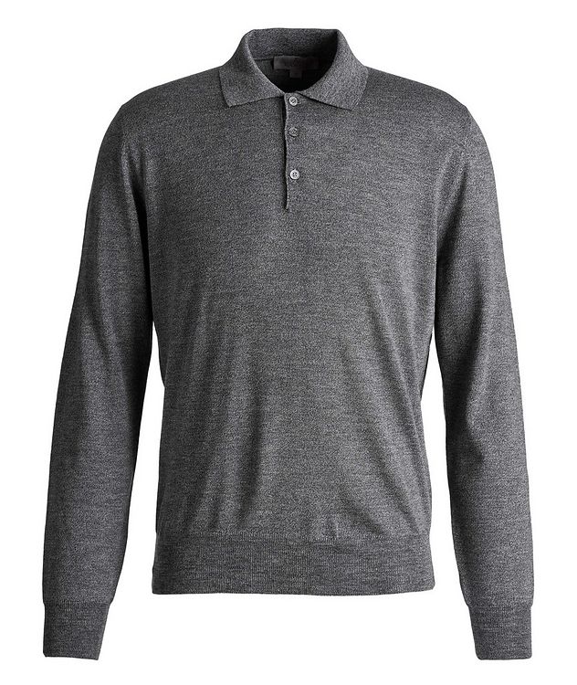 Long-Sleeve Wool Polo picture 1