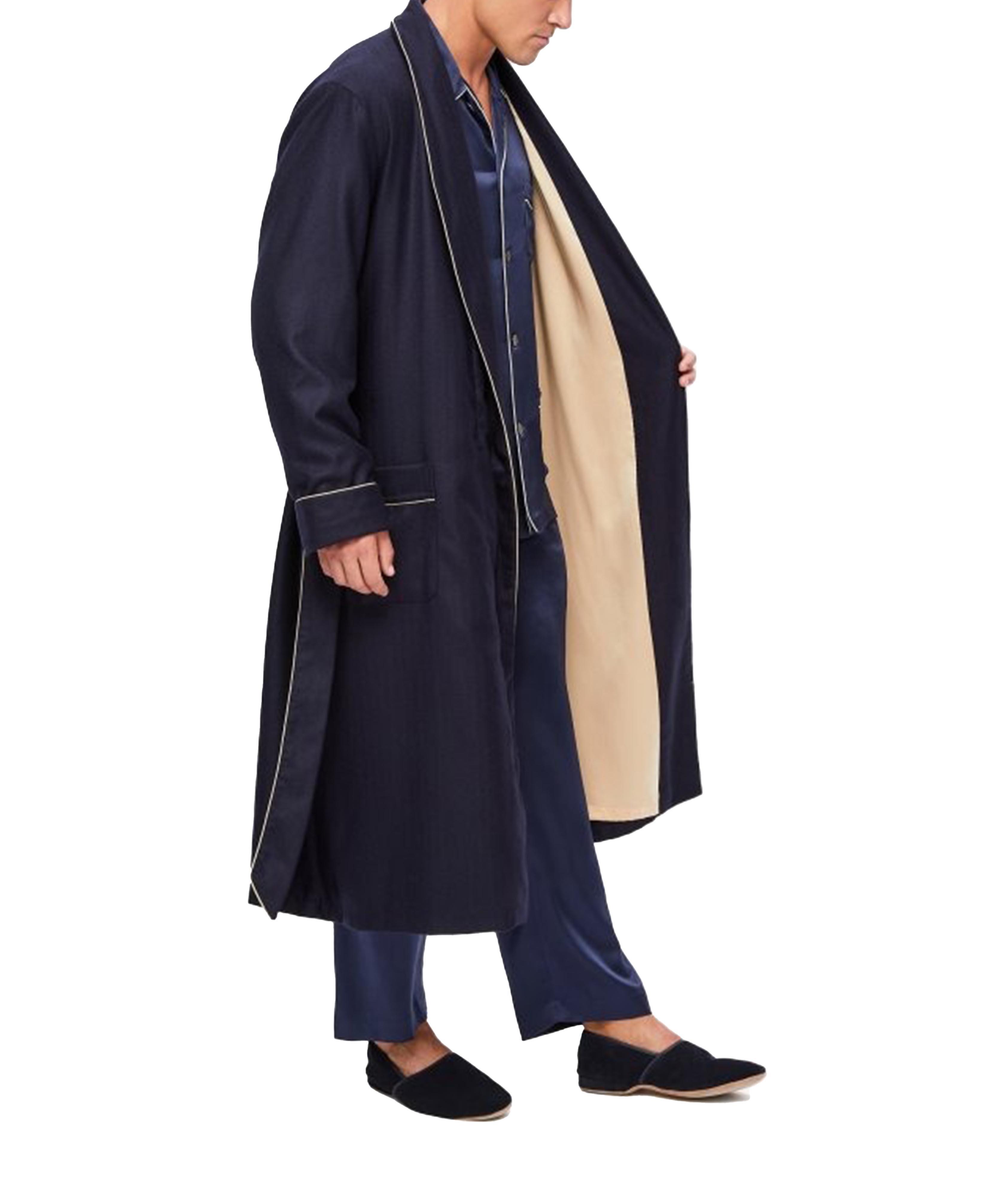 Duke Herringbone Cashmere Robe image 1