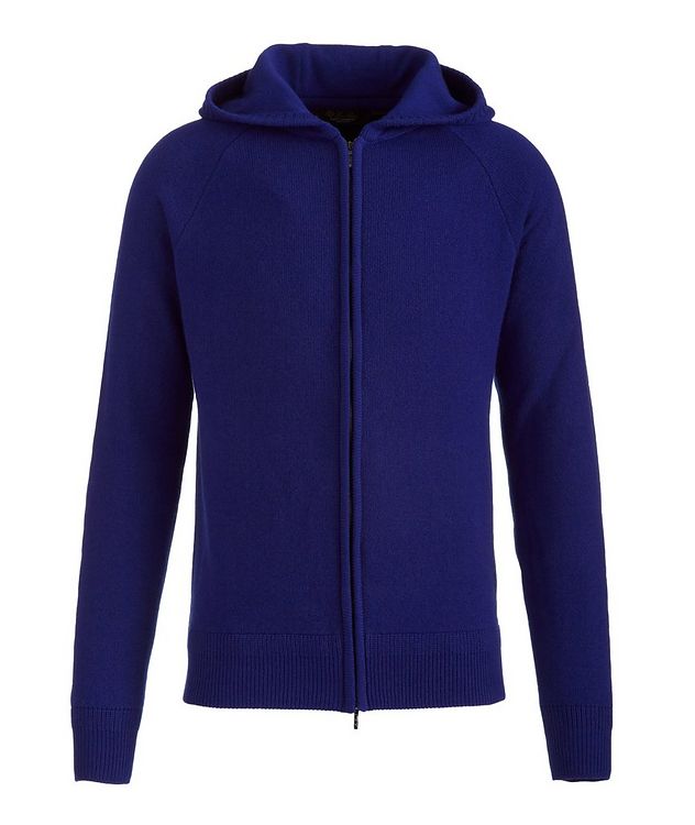 Double-Faced Zip-Up Cashmere Hooded Sweater picture 1