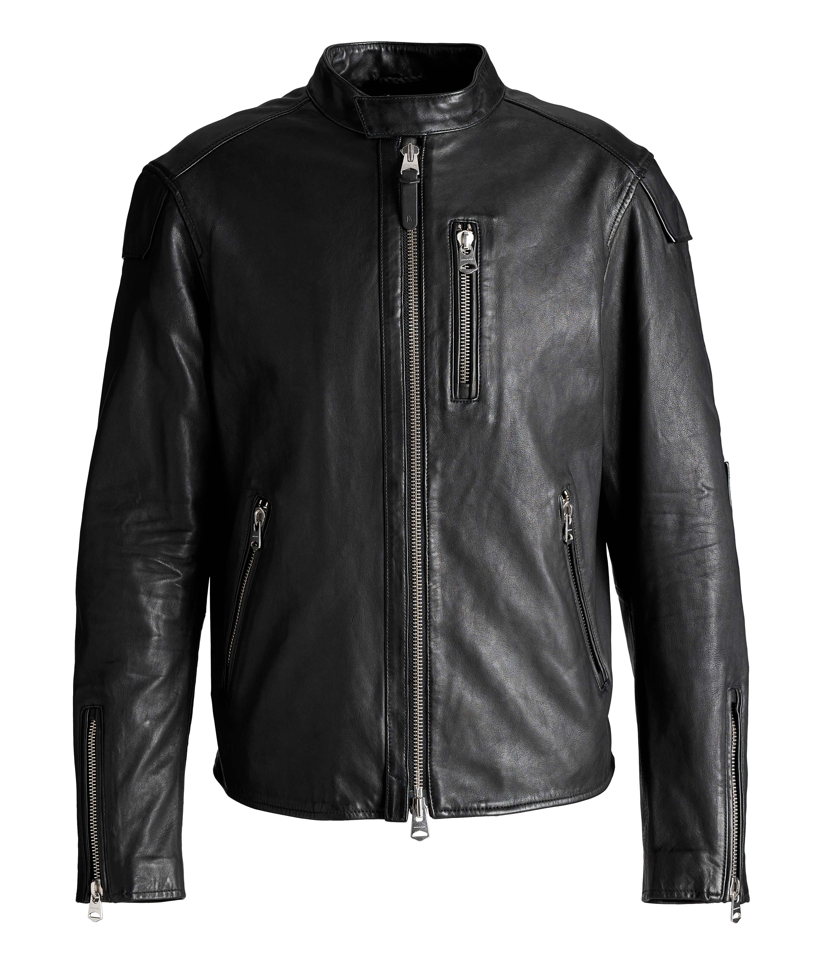 Blouson de style moto Quinton en cuir image 0