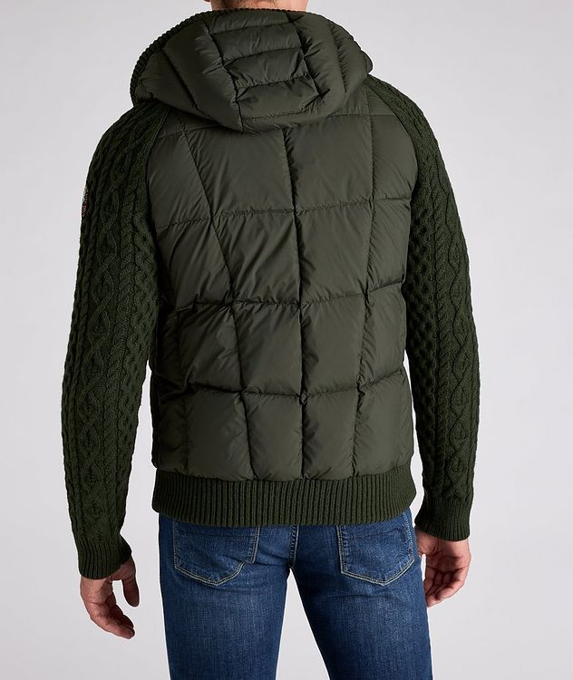Hooded Cable Knit Wool-Blend Puffer Jacket picture 3