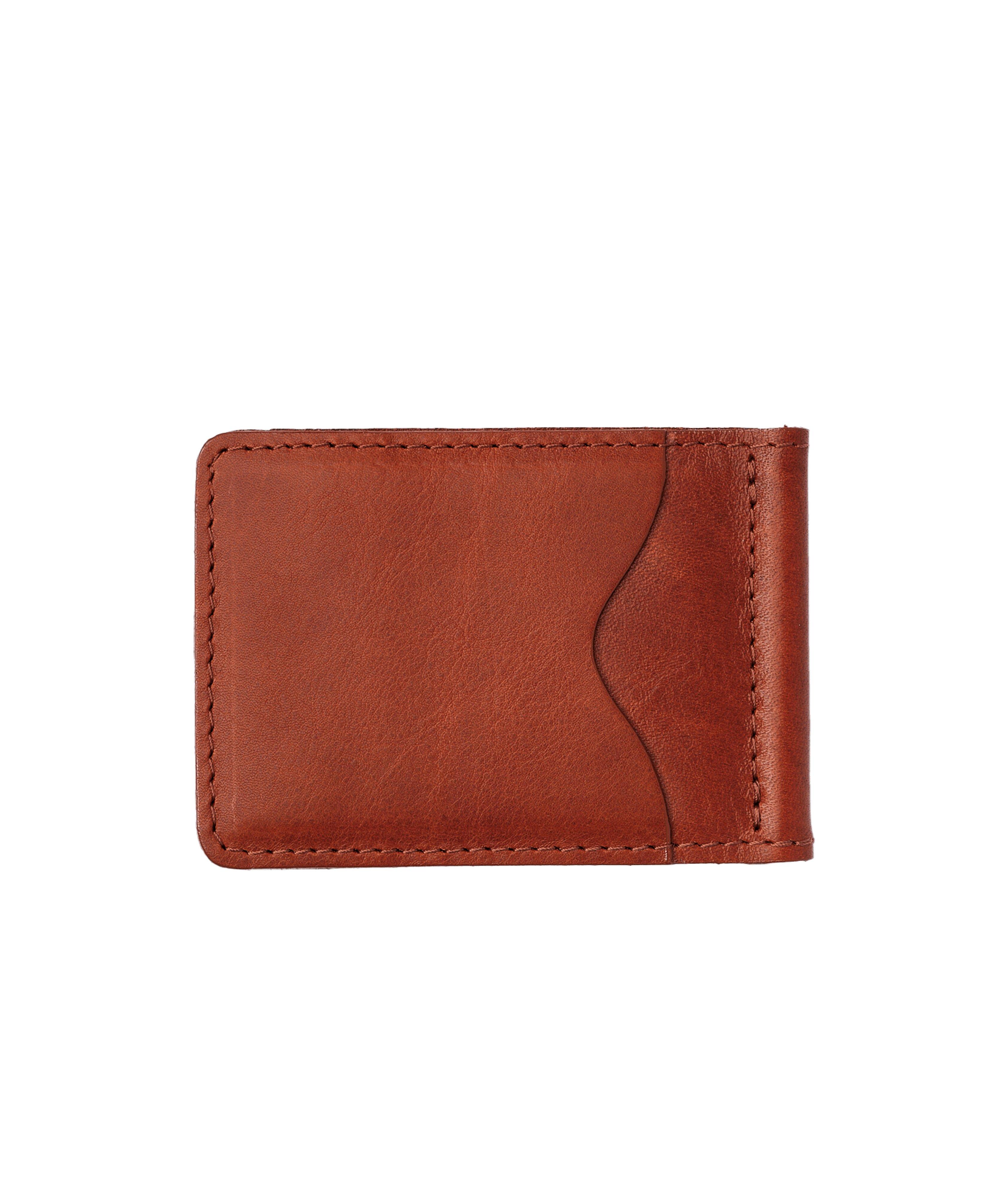 Slim Leather Wallet With Money Clip  image 1