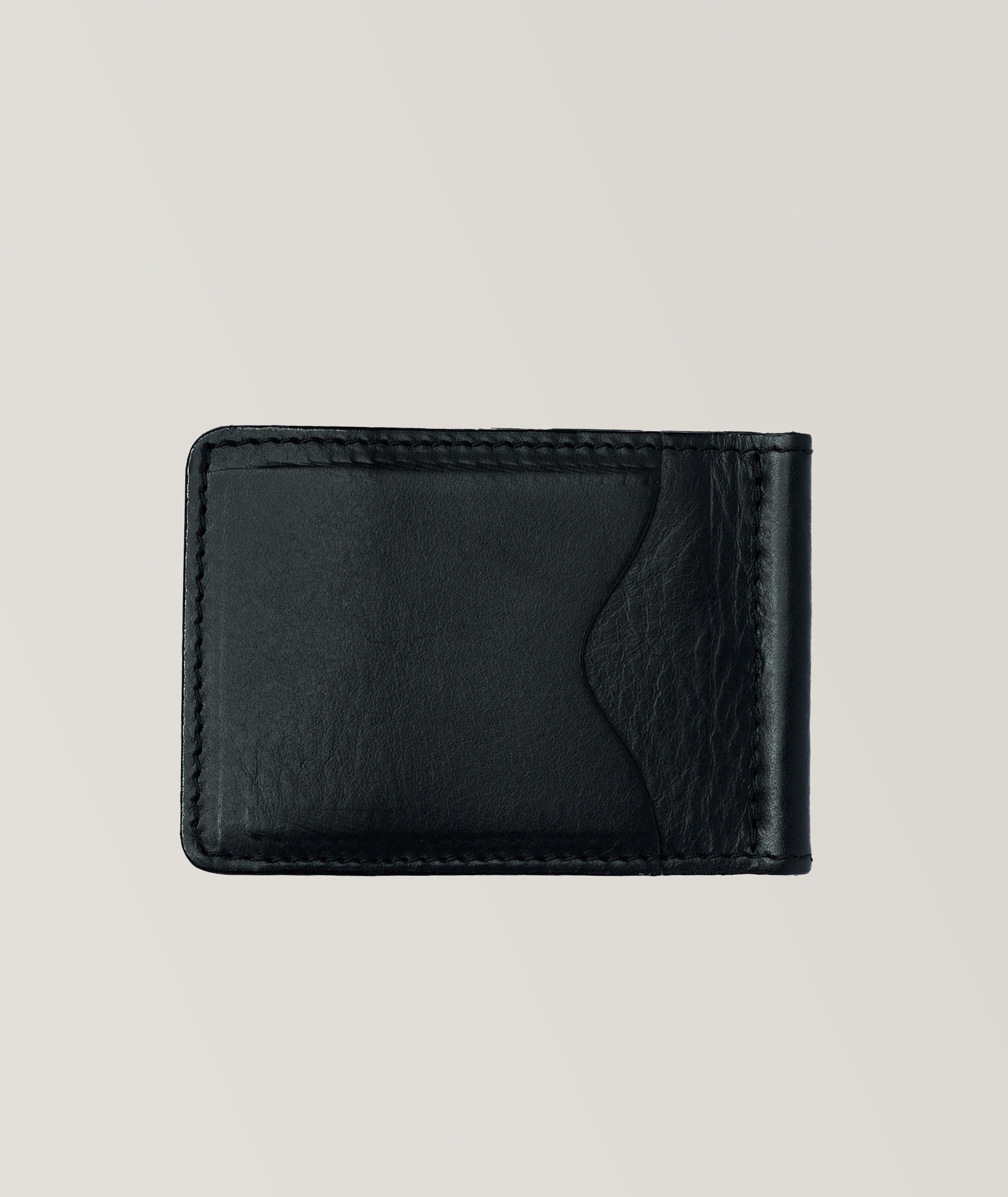 Slim Leather Wallet With Money Clip  image 1