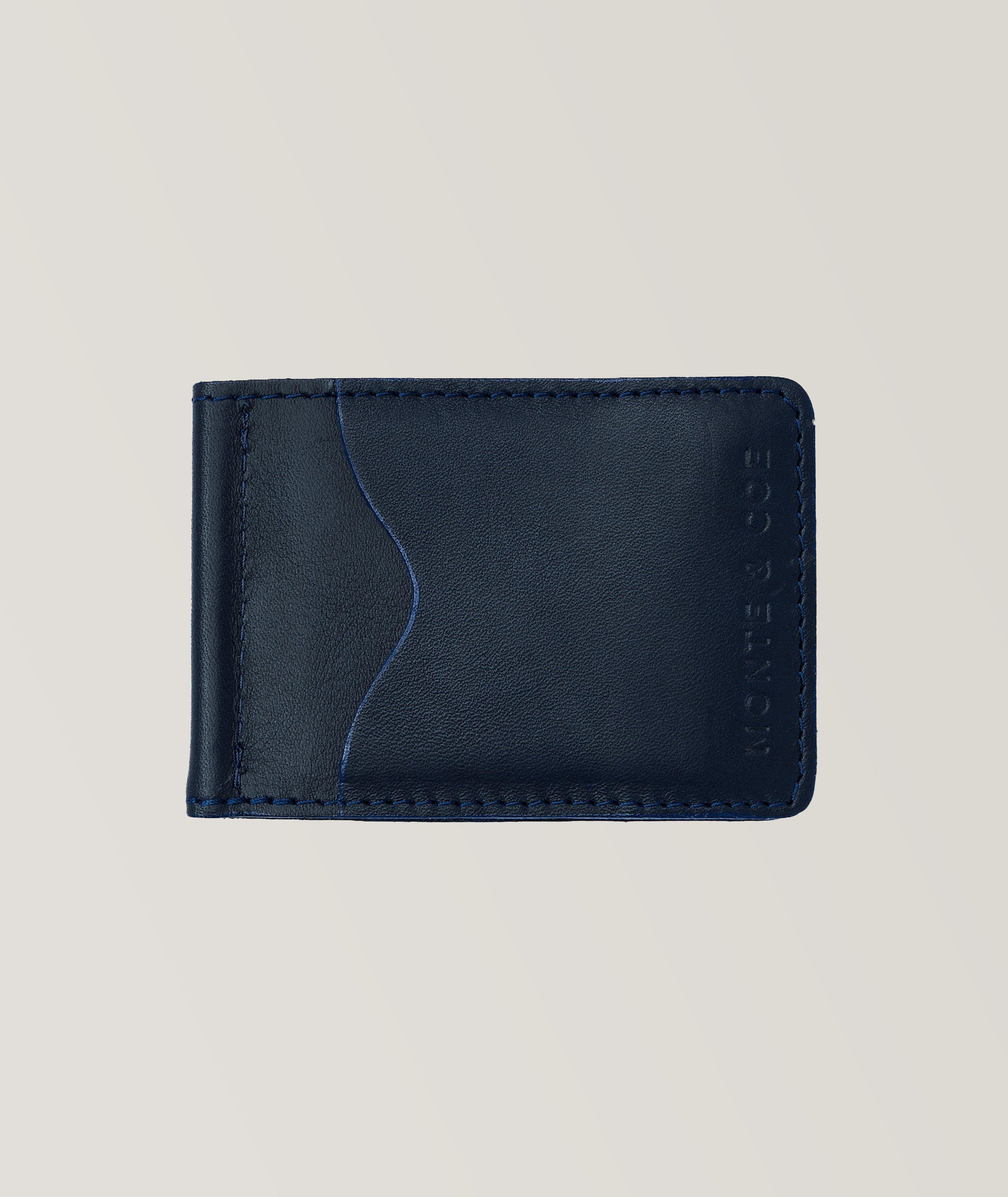 Monte & Coe Slim Leather Wallet With Money Clip, Wallets