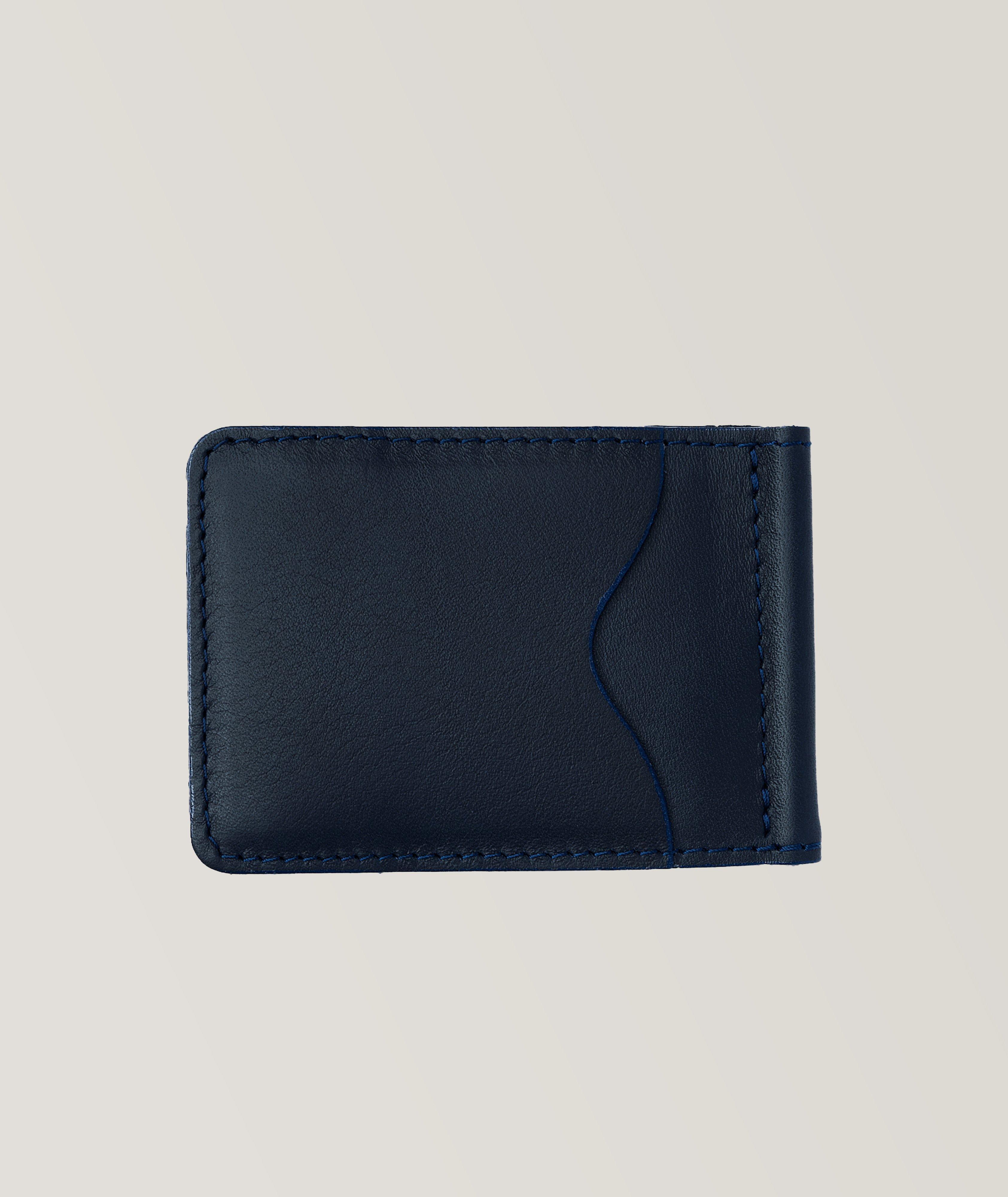 Monte & Coe Slim Leather Wallet With Money Clip, Wallets
