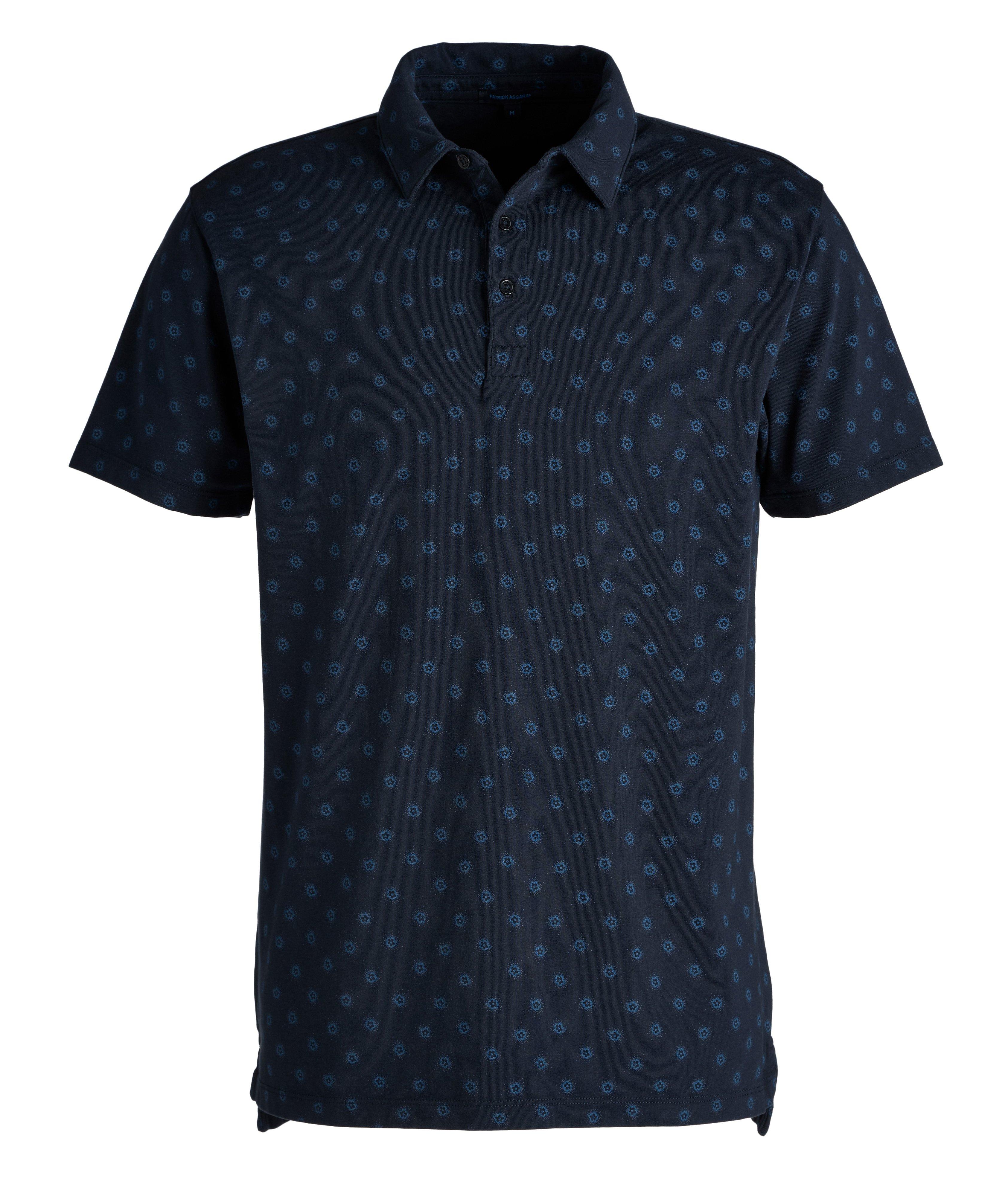Printed Stretch-Cotton Polo image 0