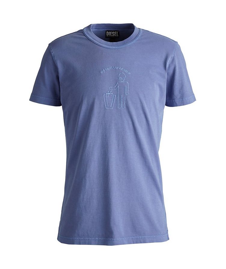 T-shirt en jersey de coton avec extraterrestre brodé image 0