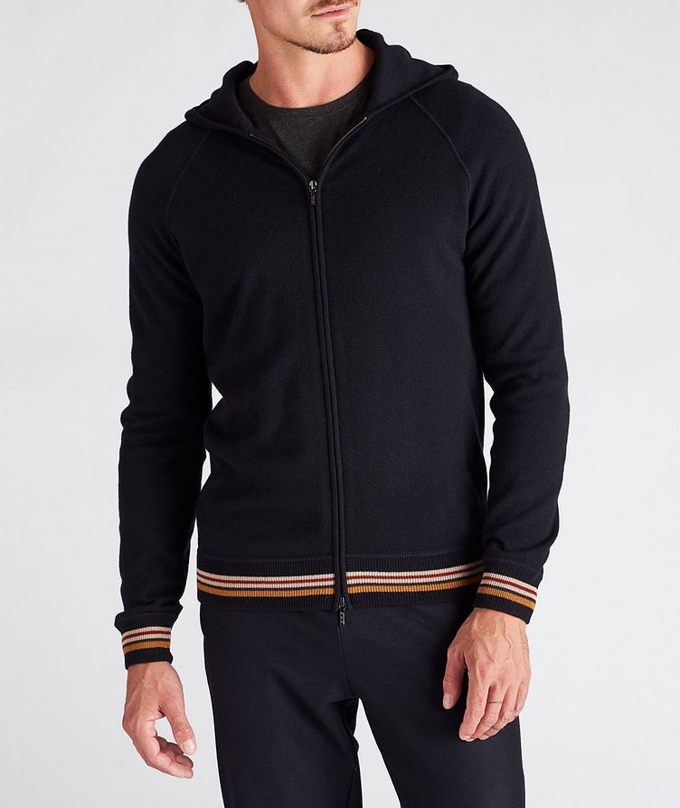 Zip-Up Hooded Cashmere Sweater image 1