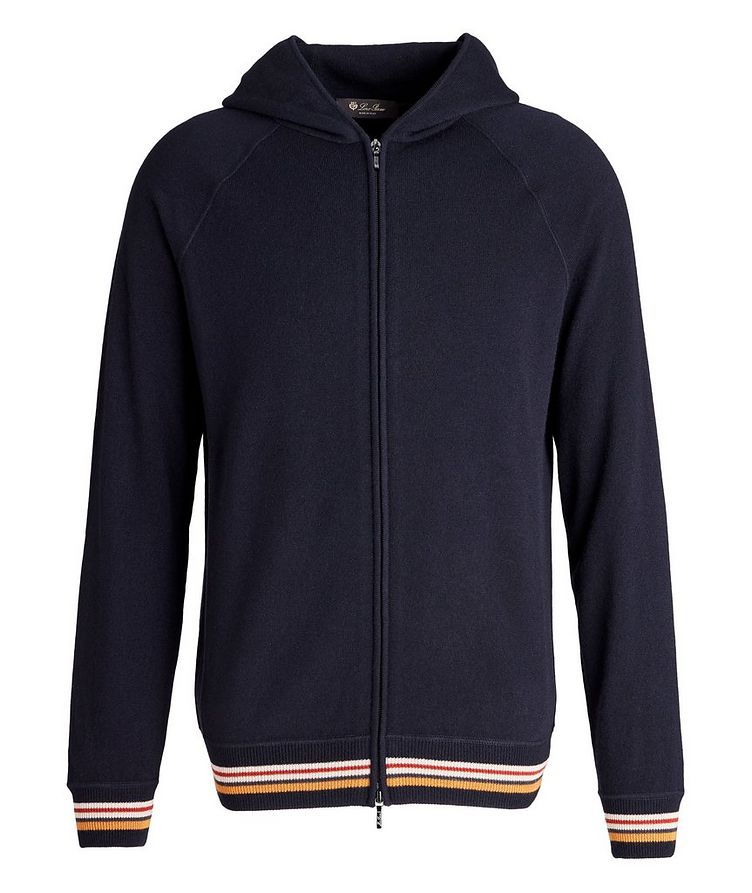 Zip-Up Hooded Cashmere Sweater image 0