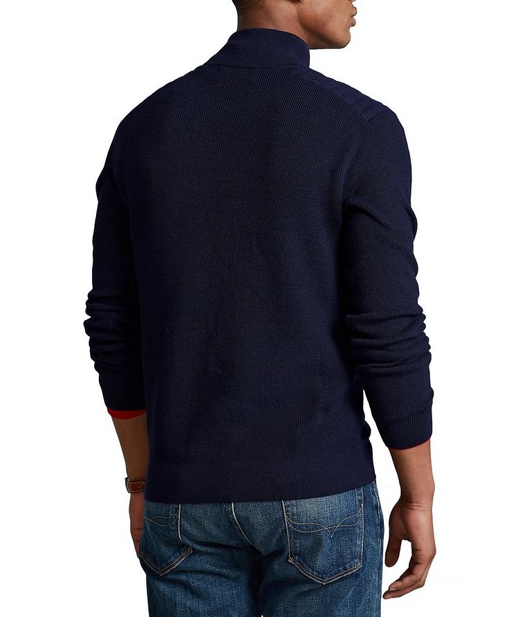 Performance Quarter-Zip Wool-Blend Sweater image 2