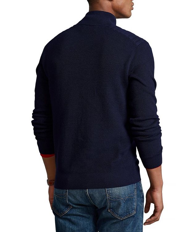 Performance Quarter-Zip Wool-Blend Sweater picture 3