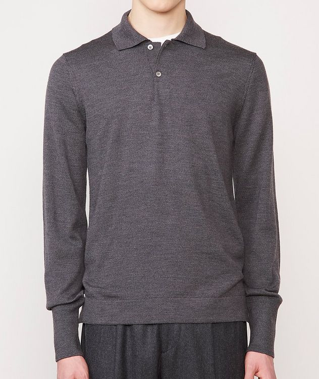 Bruce Long-Sleeve Wool Polo picture 2