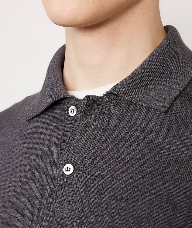 Bruce Long-Sleeve Wool Polo picture 4