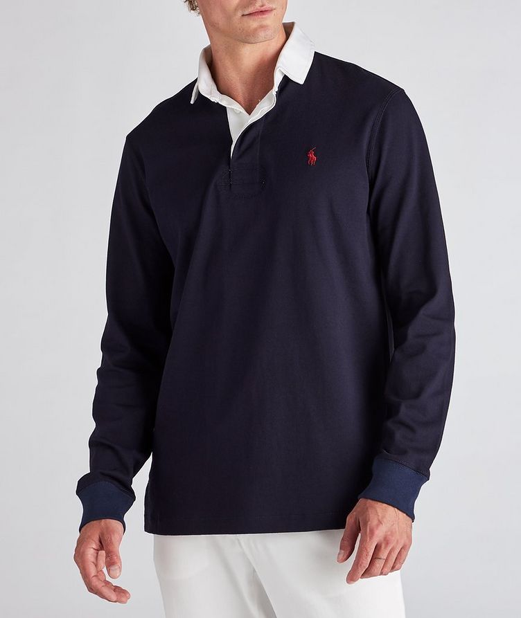 Long Sleeve Cotton Rugby Polo image 1