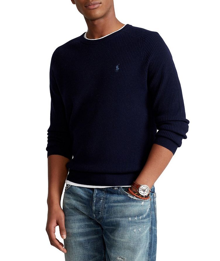 Ribbed Knit Wool Sweater image 1
