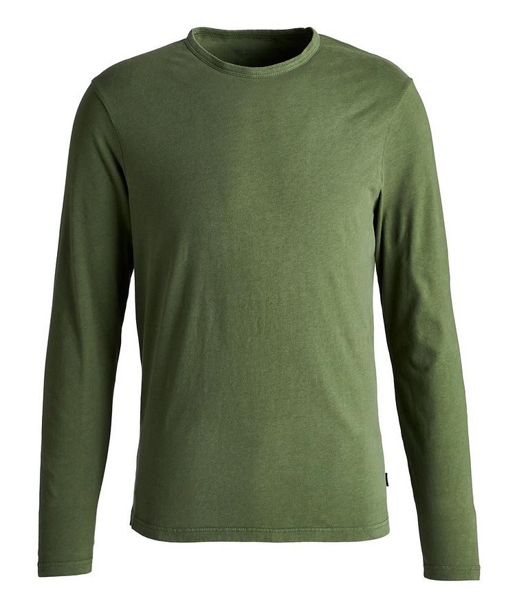 Long-Sleeve Cotton-Blend T-Shirt image 0