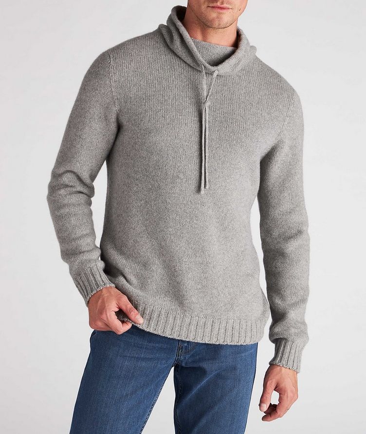 Drawstring Cashmere Mock Neck Sweater image 1