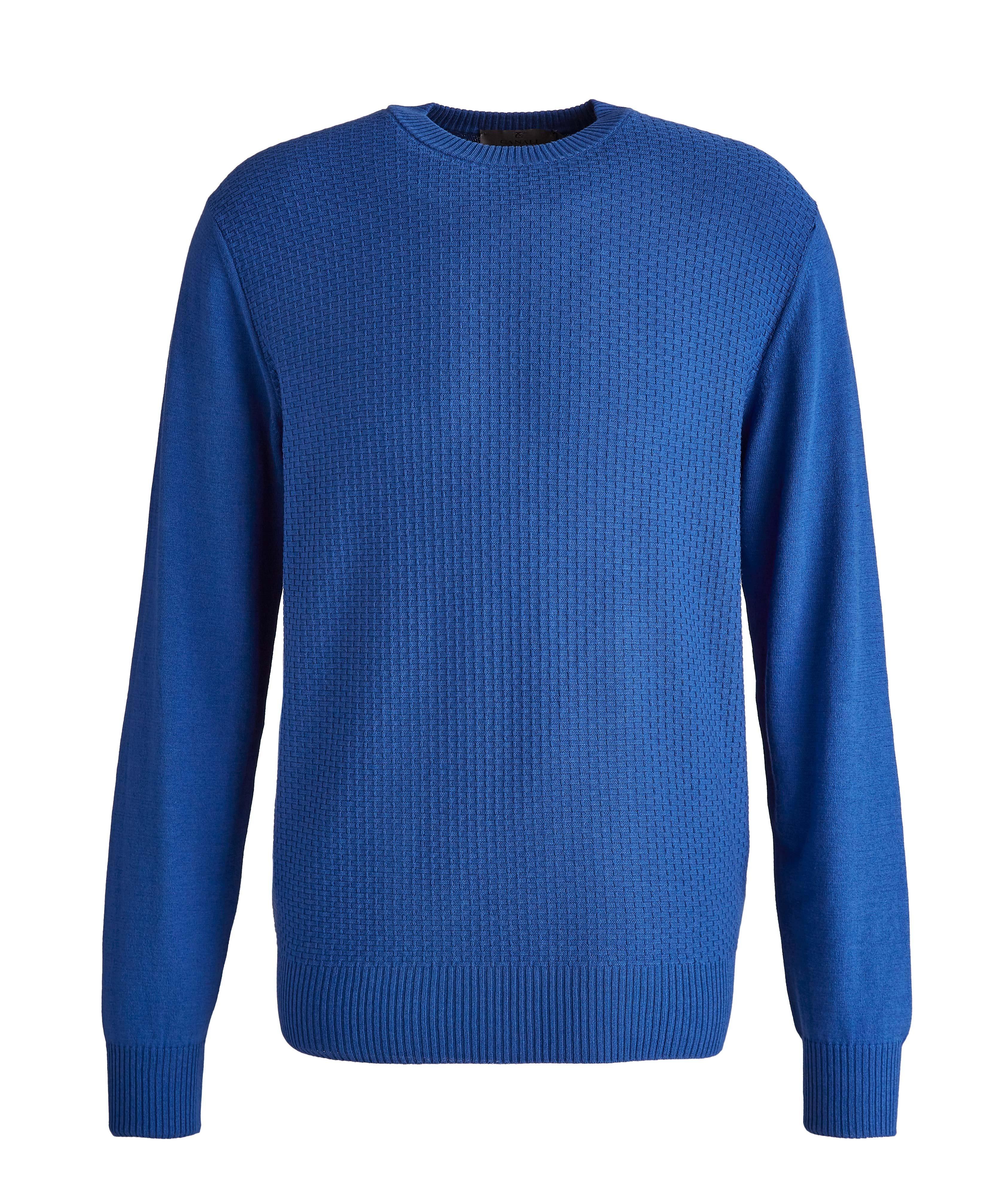 Textured Cotton-Blend Sweater image 0