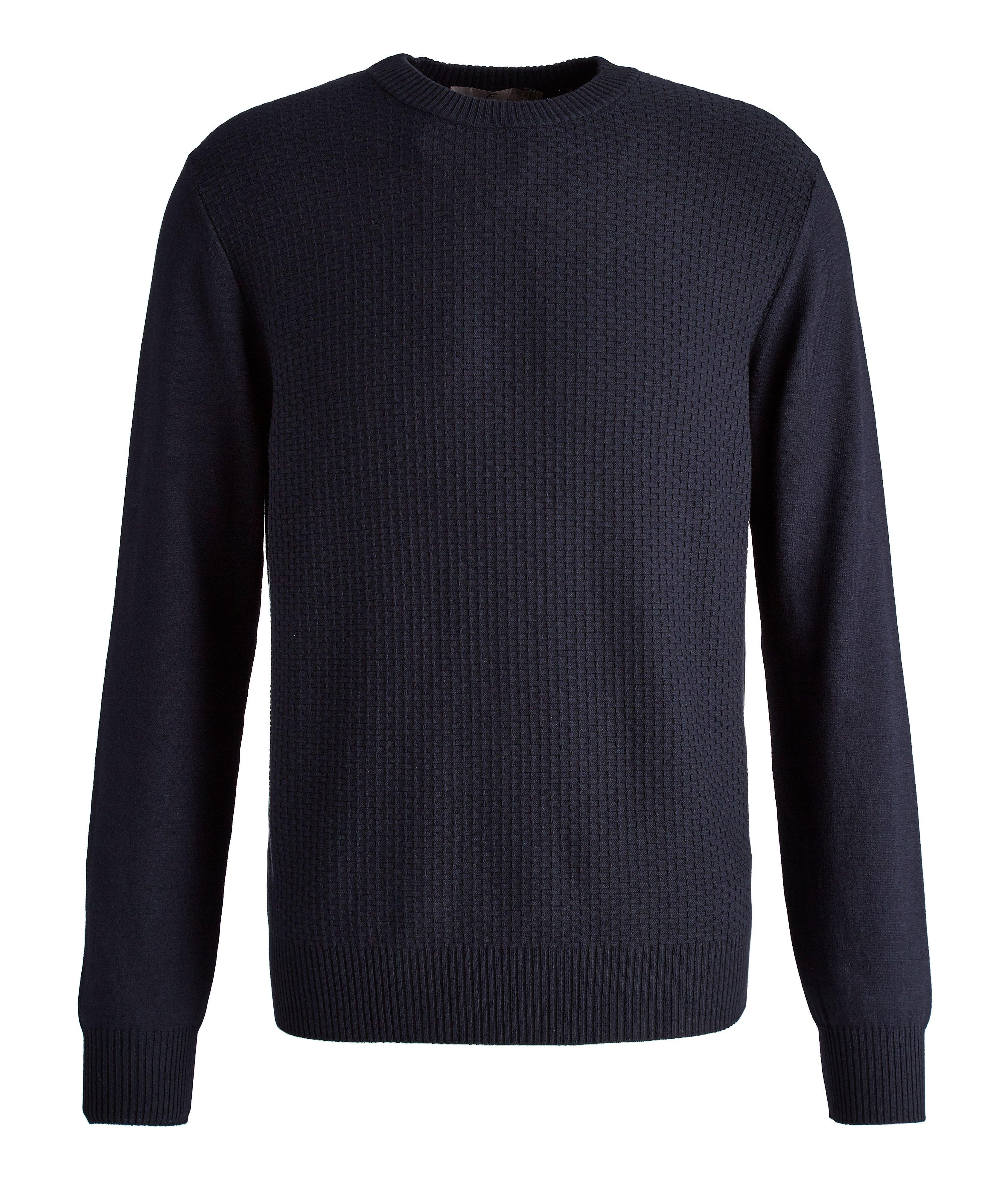 Textured Cotton-Blend Sweater image 0