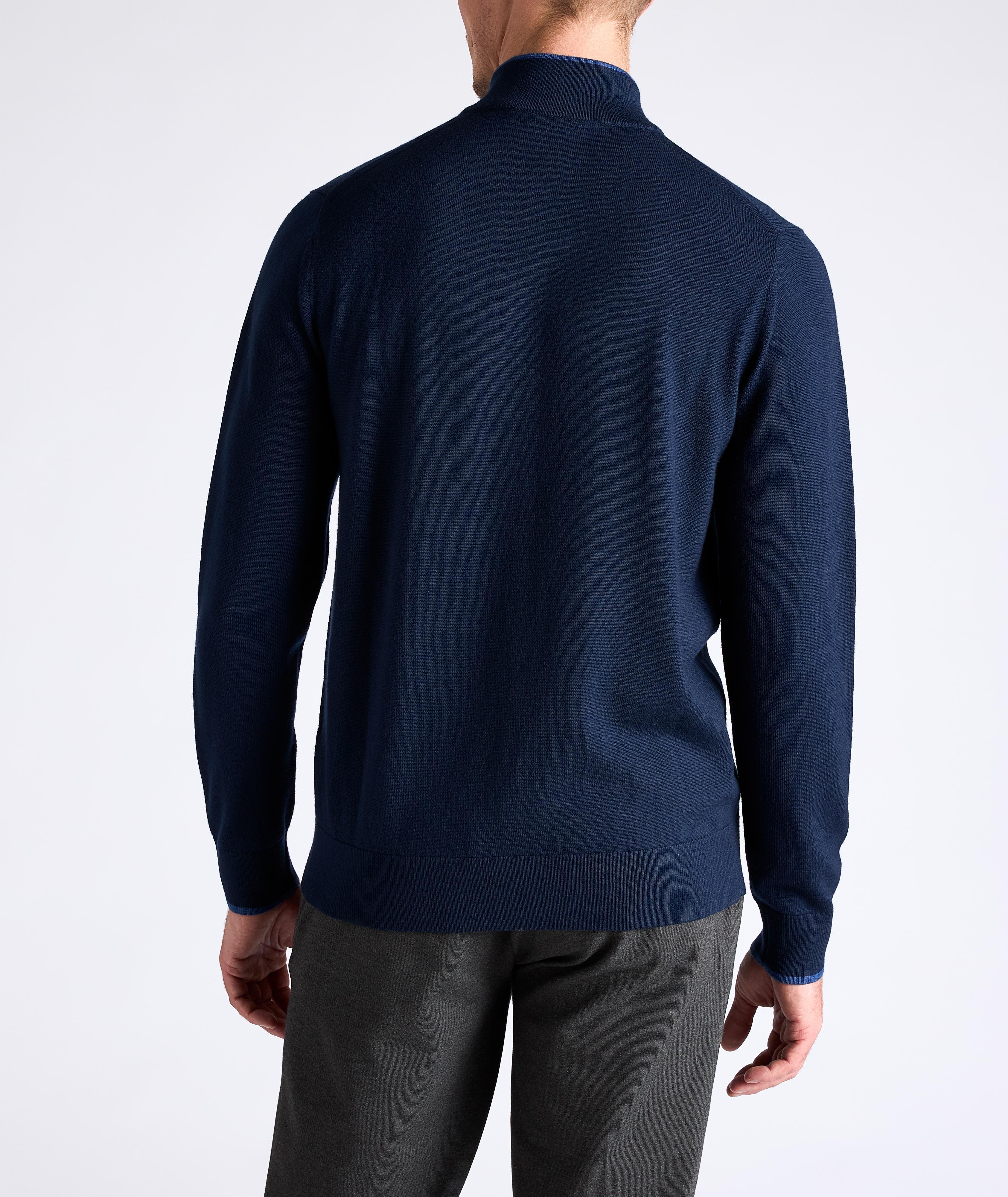 Pull en laine mérinos à demi-glissière image 2