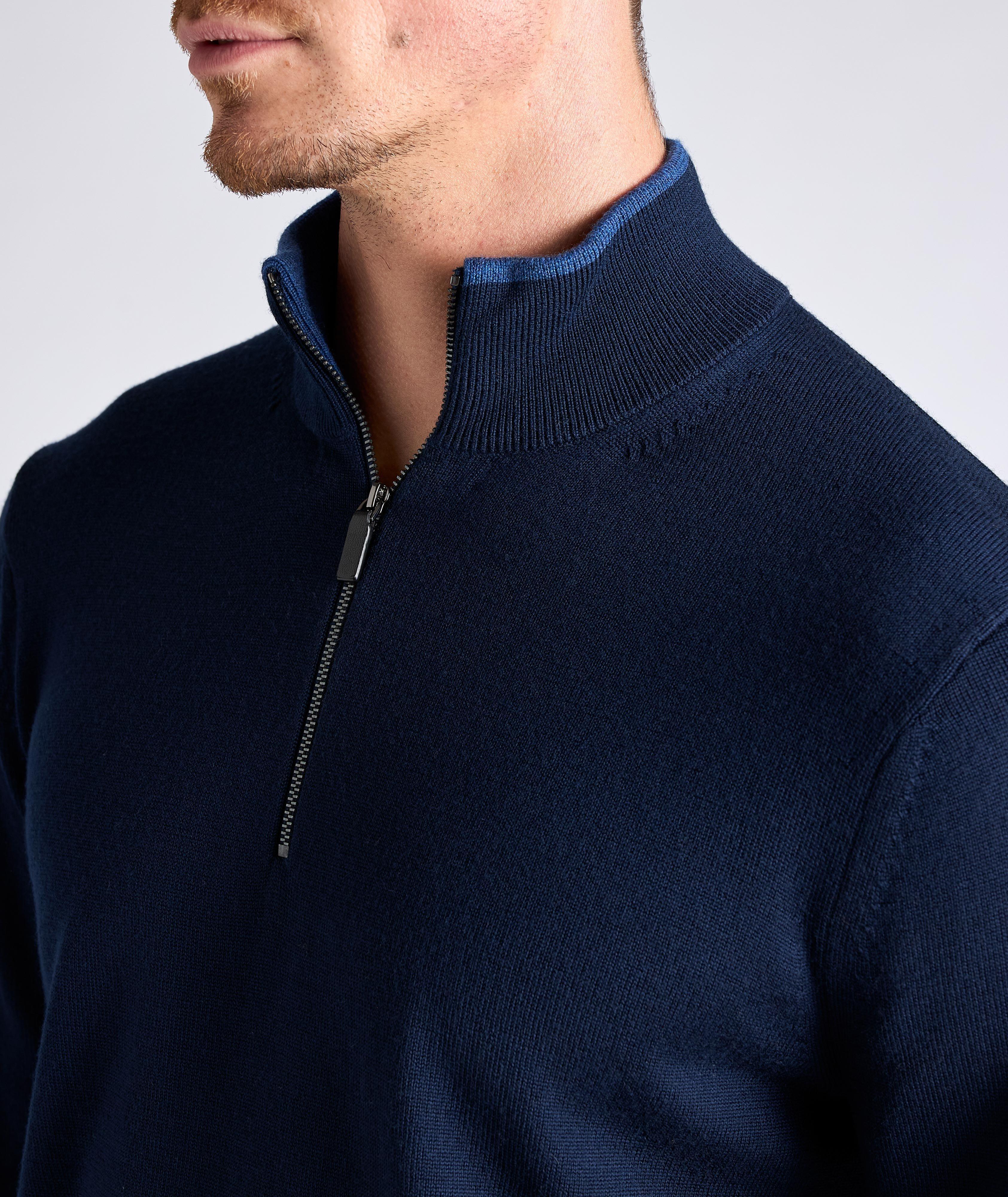Pull en laine mérinos à demi-glissière image 3