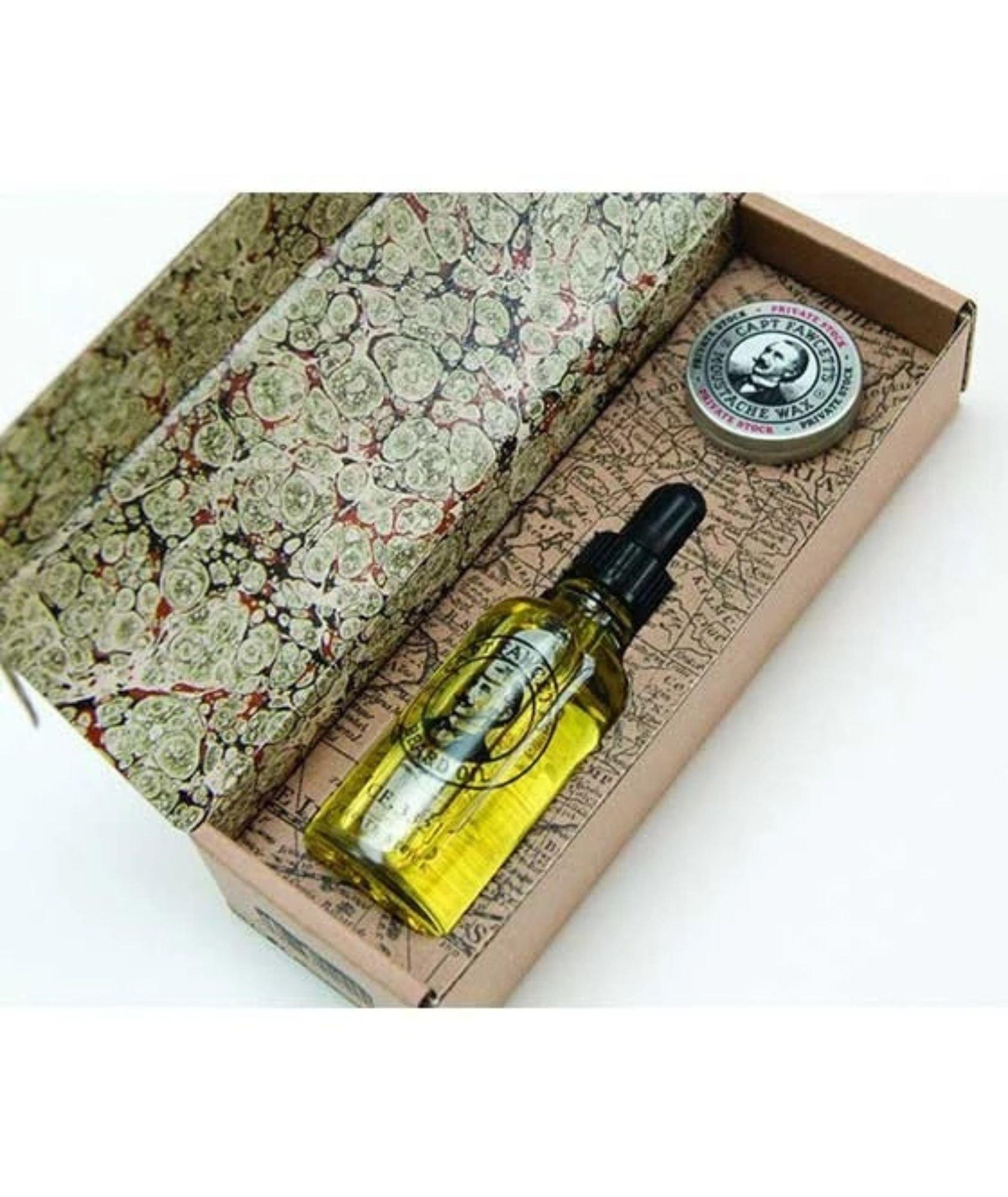 Beard Oil & Moustache Wax Gift Set image 2