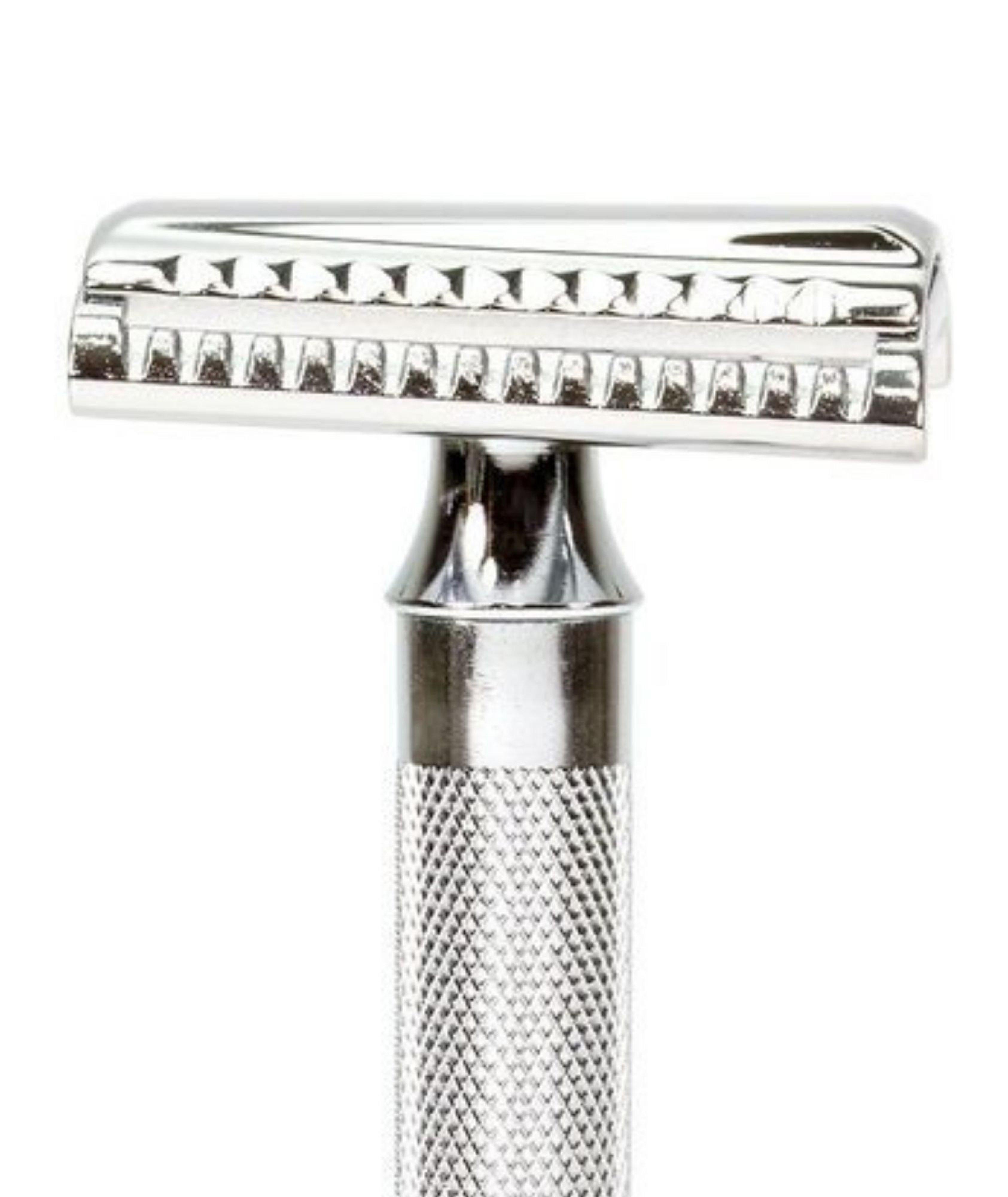  Double Edge Safety Razor, Slant Cut, Extra Thick Handle image 1