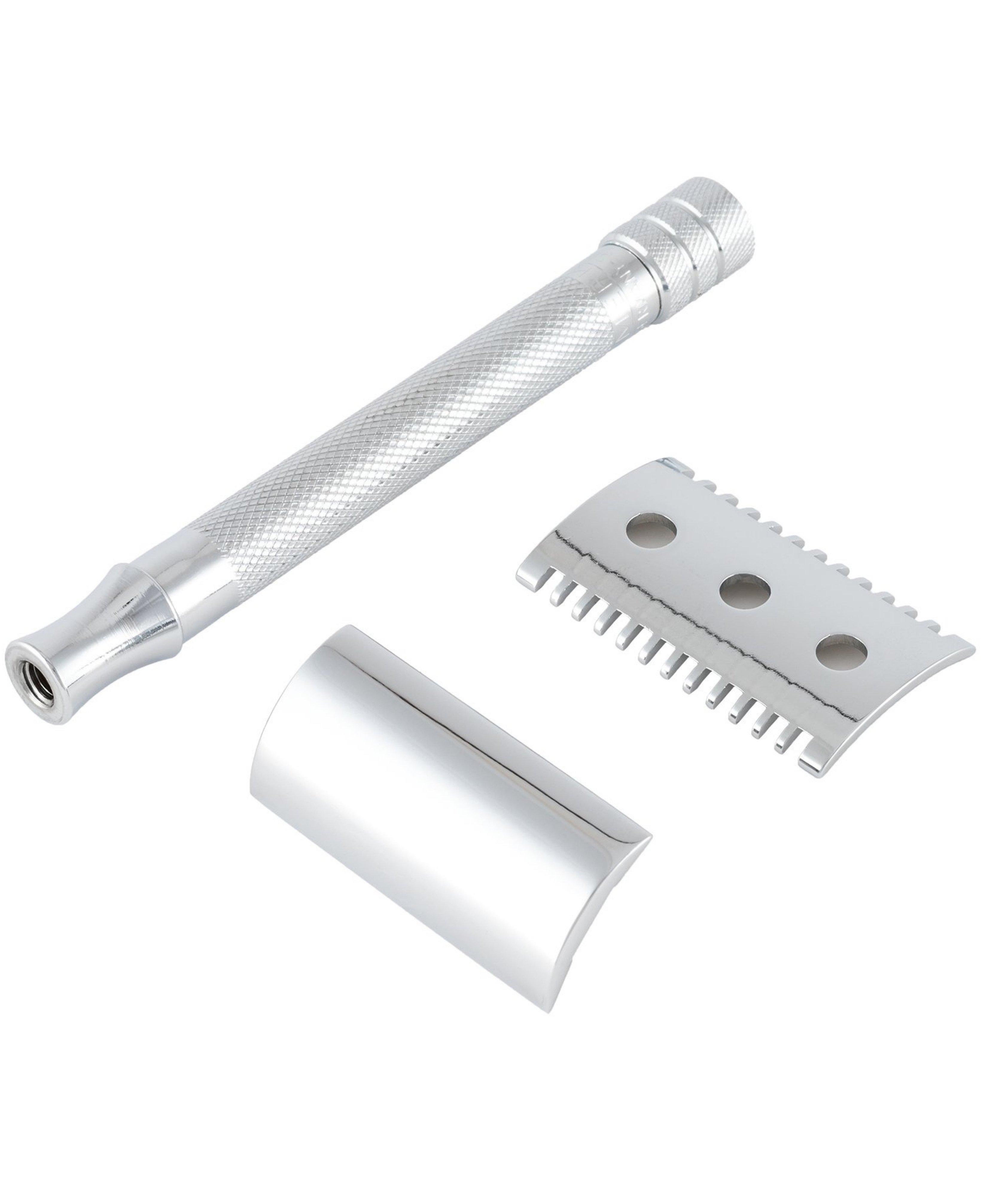  Double Edge Safety Razor, Open Tooth Comb, Extra Long Handle image 1