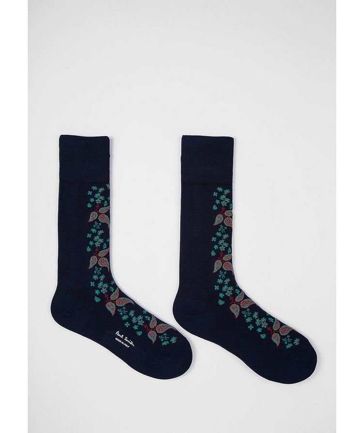 Terence Paisley Stretch-Cotton Socks image 1