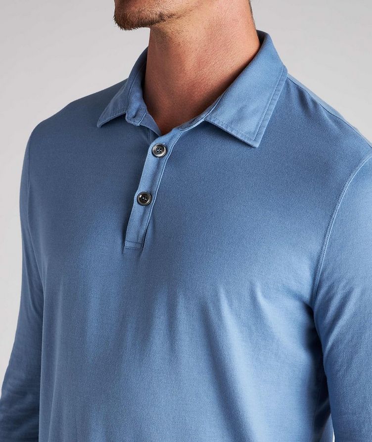 Long Sleeve Cotton-Cashmere Polo image 3