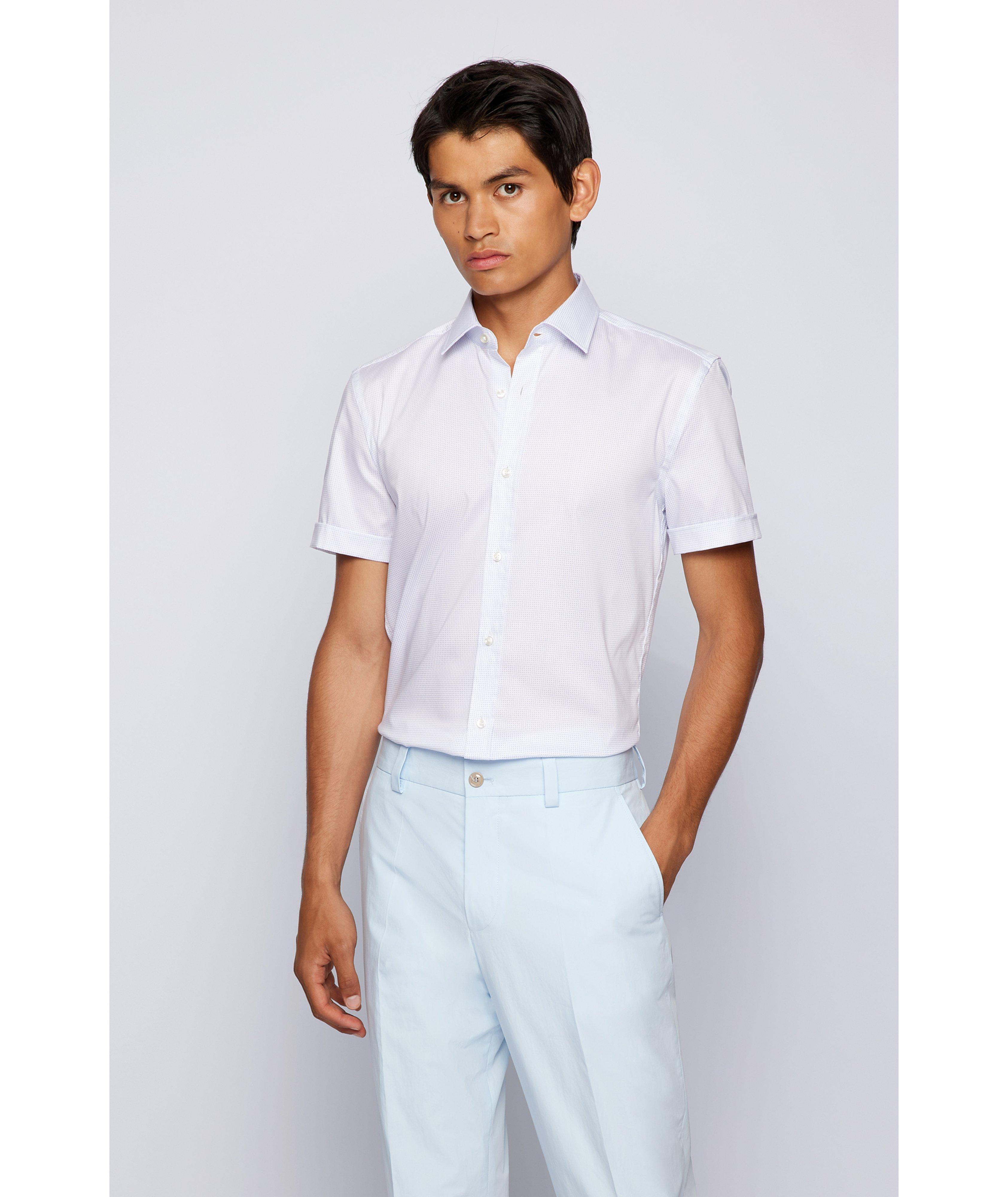 Short-Sleeve Printed Cotton Shirt image 1