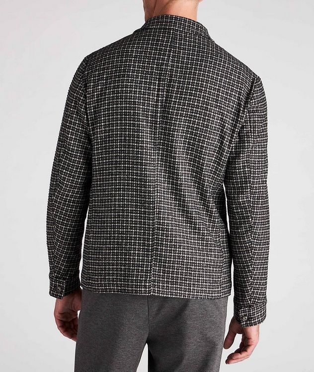 Checkered Wool-Blend Shirt Jacket picture 3