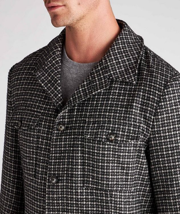 Checkered Wool-Blend Shirt Jacket picture 4
