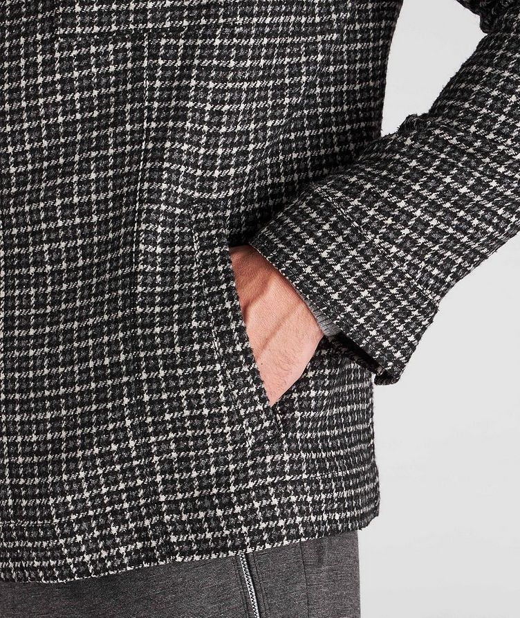 Checkered Wool-Blend Shirt Jacket image 4