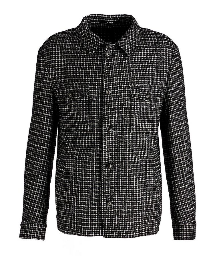 Checkered Wool-Blend Shirt Jacket image 0