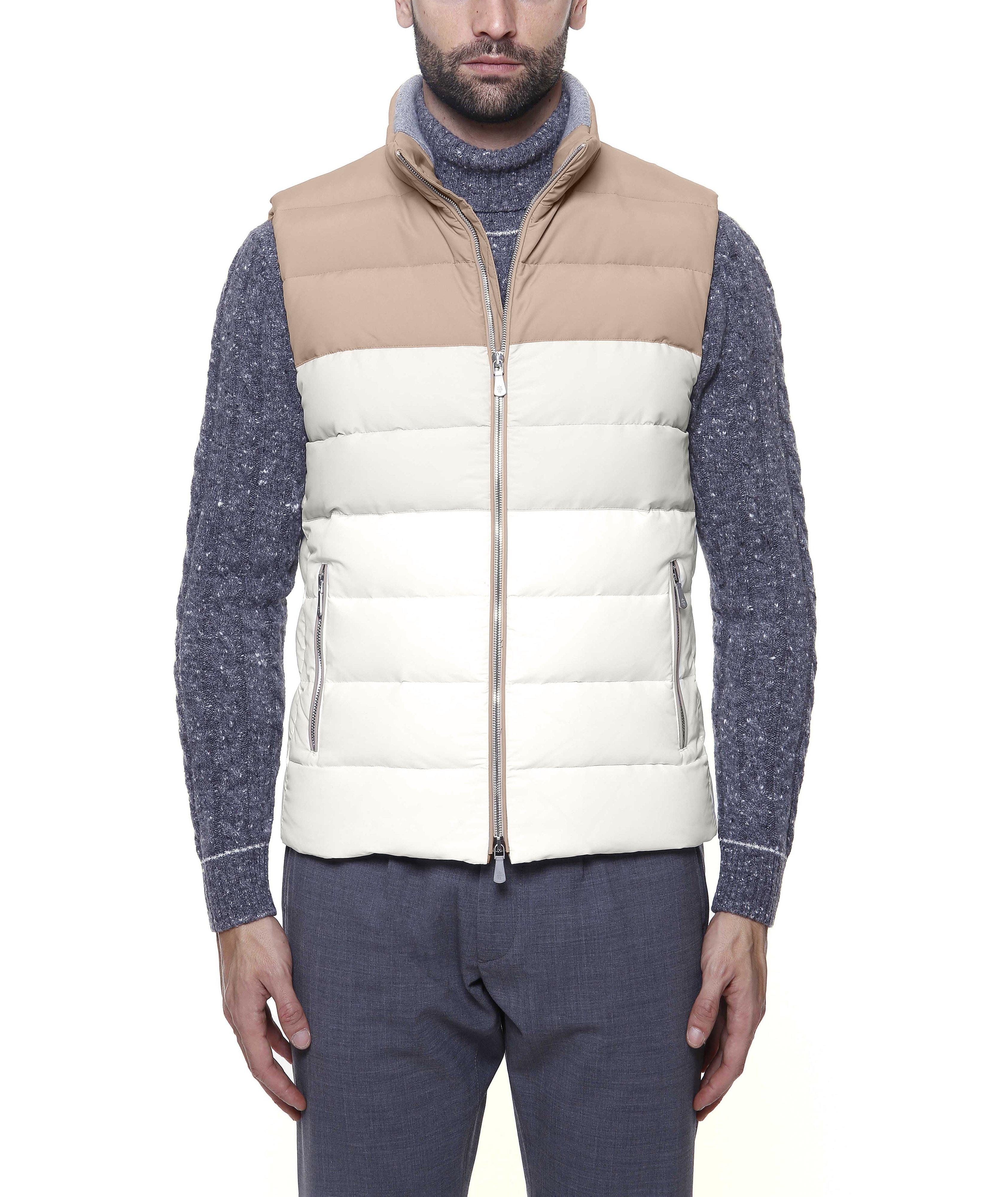 Two-Tone Quilted Down Vest image 1