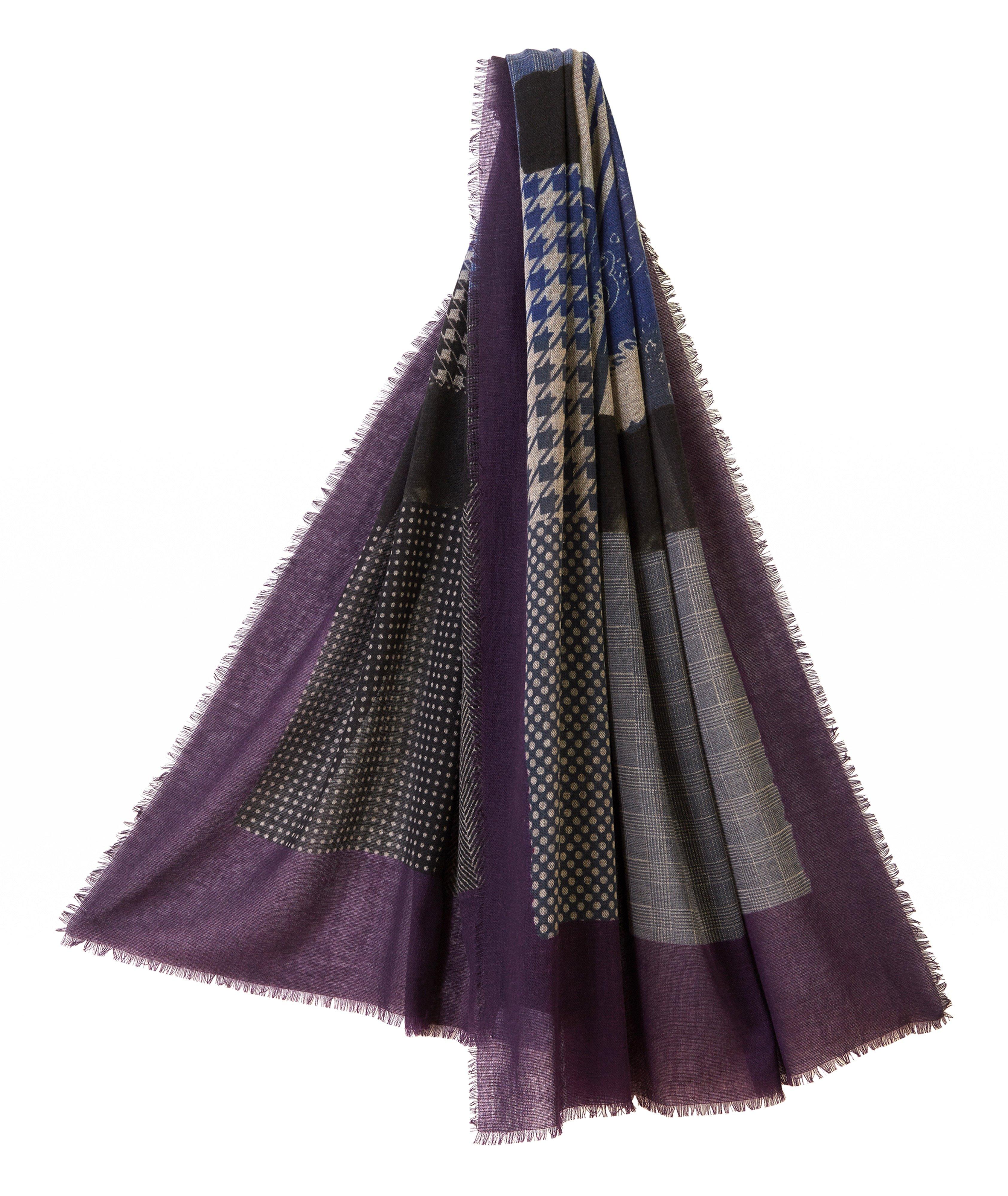 Multi-Patterned Wool Scarf image 0