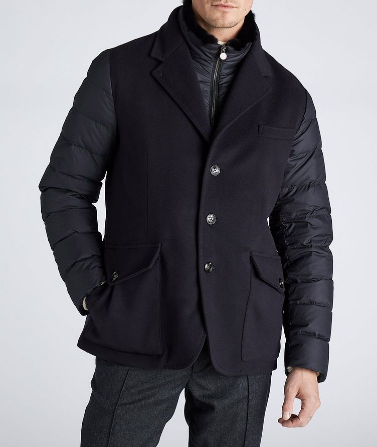 Quilted Fur-Trimmed Wool-Cashmere Coat image 1